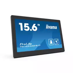 Компютър IIYAMA TW1623AS-B1P, Touch Panel PC, 15.6", IPS panel, FHD 1920x1080, 16:9, 450cd/m2, 1000:1, 30ms, Edge to edge glass, PCAP touch, HDMI, LAN, 3x USB, Speakers, Mic, PoE, Android 13 OS, RK3568, 4GB, 32GB, WiFi, BT, SD card slot, 24/7, Portrait, Face Up, VESA 100, Black