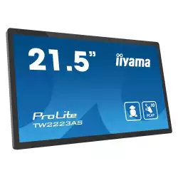 Компютър IIYAMA TW2223AS-B2, Touch Panel PC, 21.5", VA panel, FHD 1920x1080, 16:9, 400cd/m2, 3000:1, 18ms, Edge to edge glass, PCAP touch, HDMI, LAN, 5x USB, Speakers, Mic, Android 12 OS, RK3399, 4GB, 32GB, WiFi, BT, SD card slot, 24/7, Portrait, Face Up, VESA 100, Black