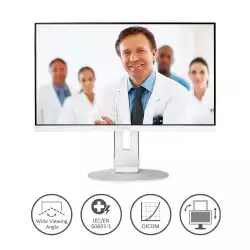 Монитор AG Neovo MD-2402 23.8 inch Clinical Review Monitor with DICOM Mode, 1920x1080, 250cd/m2, 5ms, VGA, HDMI, Display Port, speakers, Height Adjustment, Pivot, Swivel, VESA 100, White