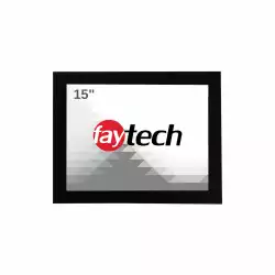 Монитор Faytech 1010502420 FT15TMCAPOFHBOB, 15 inch Open Frame Capacitive Touch Monitor, Optically bonded, AG, 7H, PCAP 10-point multi touch, 1000 cd/m2, 1024x768, 700:1, 8 ms, HDMI, DP, VGA, 12V DC-In, Speakers, 24/7, IP65 Front / IP40Back, 8 clamps support