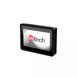 Монитор Faytech 4010077700 FT07TMCAPOB 7", Optically bonded, 10- Finger-Multi Touch Capacitive, 16:9, 1024 x 600, 500cd/m2, 800:1, AG, 7H, VGA, HDMI, DP, USB-B, PC-Audio, 12V DC-In, IP 65 front / IP40 back, Speakers, 24/7, VESA, Black