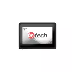 Монитор Faytech 4010077700 FT07TMCAPOB 7", Optically bonded, 10- Finger-Multi Touch Capacitive, 16:9, 1024 x 600, 500cd/m2, 800:1, AG, 7H, VGA, HDMI, DP, USB-B, PC-Audio, 12V DC-In, IP 65 front / IP40 back, Speakers, 24/7, VESA, Black