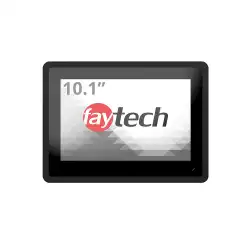 Монитор Faytech 4010077703 FT101TMCAPOB, 10.1", Optically bonded, 10-Finger-Multi Touch Capacitive, 16:10, 1280 x 800, 350cd/m2, 800:1, AG, 7H, VGA, HDMI, DP, USB-B, PC-Audio, 12V DC-In, IP 65 front / IP40 back, Speakers, 24/7, VESA, 4 x Clamp support, Black