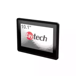 Монитор Faytech 4010077703 FT101TMCAPOB, 10.1", Optically bonded, 10-Finger-Multi Touch Capacitive, 16:10, 1280 x 800, 350cd/m2, 800:1, AG, 7H, VGA, HDMI, DP, USB-B, PC-Audio, 12V DC-In, IP 65 front / IP40 back, Speakers, 24/7, VESA, 4 x Clamp support, Black