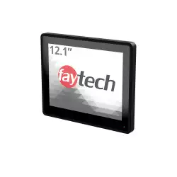 Монитор Faytech 4010077704 FT121TMCAPOB, 12.1", Optically bonded, 10-Finger-Multi Touch Capacitive, 4:3, 1024 x 768, 500cd/m2, 700:1, AG, 7H, VGA, HDMI, DP, USB-B, PC-Audio, 12V DC-In, IP 65 front / IP40 back, Speakers, 24/7, VESA, 6 x Clamp support, Black