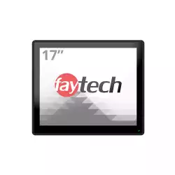 Монитор Faytech 4010077708 FT17TMCAPOB, 17", Optically bonded, 10-Finger-Multi Touch Capacitive, 5:4, 1280 x 1024, 250cd/m2, 1000:1, AG, 7H, VGA, HDMI, DP, USB-B, PC-Audio, 12V DC-In, IP 65 front / IP40 back, Speakers, 24/7, VESA, 6 x Clamp support, Black