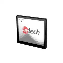 Монитор Faytech 4010077708 FT17TMCAPOB, 17", Optically bonded, 10-Finger-Multi Touch Capacitive, 5:4, 1280 x 1024, 250cd/m2, 1000:1, AG, 7H, VGA, HDMI, DP, USB-B, PC-Audio, 12V DC-In, IP 65 front / IP40 back, Speakers, 24/7, VESA, 6 x Clamp support, Black