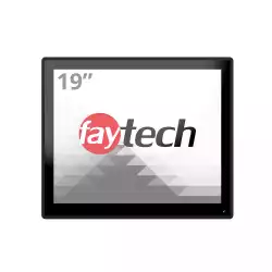 Монитор Faytech 4010077709 FT19TMCAPOB, 19", Optically bonded, 10-Finger-Multi Touch Capacitive, 5:4, 1280 x 1024, 250cd/m2, 1000:1, AG, 7H, VGA, HDMI, DP, USB-B, PC-Audio, 12V DC-In, IP 65 front / IP40 back, Speakers, 24/7, VESA, 6 x Clamp support, Black