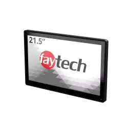 Монитор Faytech 4010077710 FT215TMCAPOB, 21.5", Optically bonded, 10-Finger-Multi Touch Capacitive, 16:9, 1920 x 1080, 250cd/m2, 1000:1, AG, 7H, VGA, HDMI, DP, USB-B, PC-Audio, 12V DC-In, IP 65 front / IP40 back, Speakers, 24/7, VESA, 6 x Clamp support, Black