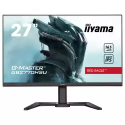 Монитор IIYAMA GB2770HSU-B5, 27", Gaming monitor, Fast IPS IGZO Panel, AntiGlare, 16:1, 1920x1080, 250 cd/m2, 1100:1, 80M:1, 0.8 MPRT, 165Hz, Blue light reducer, Flicker free, FreeSync Premium, HDMI, DisplayPort, 2x USB, HDCP, Speakers, HAS, Tilt, Pivot, VESA 100, Black