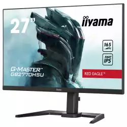 Монитор IIYAMA GB2770HSU-B5, 27", Gaming monitor, Fast IPS IGZO Panel, AntiGlare, 16:1, 1920x1080, 250 cd/m2, 1100:1, 80M:1, 0.8 MPRT, 165Hz, Blue light reducer, Flicker free, FreeSync Premium, HDMI, DisplayPort, 2x USB, HDCP, Speakers, HAS, Tilt, Pivot, VESA 100, Black