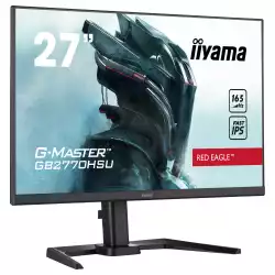 Монитор IIYAMA GB2770HSU-B5, 27", Gaming monitor, Fast IPS IGZO Panel, AntiGlare, 16:1, 1920x1080, 250 cd/m2, 1100:1, 80M:1, 0.8 MPRT, 165Hz, Blue light reducer, Flicker free, FreeSync Premium, HDMI, DisplayPort, 2x USB, HDCP, Speakers, HAS, Tilt, Pivot, VESA 100, Black