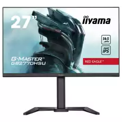 Монитор IIYAMA GB2770HSU-B5, 27", Gaming monitor, Fast IPS IGZO Panel, AntiGlare, 16:1, 1920x1080, 250 cd/m2, 1100:1, 80M:1, 0.8 MPRT, 165Hz, Blue light reducer, Flicker free, FreeSync Premium, HDMI, DisplayPort, 2x USB, HDCP, Speakers, HAS, Tilt, Pivot, VESA 100, Black