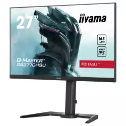 Монитор IIYAMA GB2770HSU-B5, 27", Gaming monitor, Fast IPS IGZO Panel, AntiGlare, 16:1, 1920x1080, 250 cd/m2, 1100:1, 80M:1, 0.8 MPRT, 165Hz, Blue light reducer, Flicker free, FreeSync Premium, HDMI, DisplayPort, 2x USB, HDCP, Speakers, HAS, Tilt, Pivot, VESA 100, Black