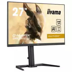 Монитор IIYAMA GB2790QSU-B5, 27", Gaming monitor, Fast IPS LED Panel, AG, 16:9, QHD 2560x1140, 400cd/m2, 1000:1, 80M:1, 1ms, 240Hz, FreeSync Premium, HDR400, Flicker Free, Blue light reducer, HDMI, DisplayPort, 2x USB, Speakers, HAS, Pivot, Tilt, VESA 100, Black