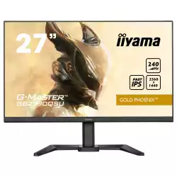 Монитор IIYAMA GB2790QSU-B5, 27", Gaming monitor, Fast IPS LED Panel, AG, 16:9, QHD 2560x1140, 400cd/m2, 1000:1, 80M:1, 1ms, 240Hz, FreeSync Premium, HDR400, Flicker Free, Blue light reducer, HDMI, DisplayPort, 2x USB, Speakers, HAS, Pivot, Tilt, VESA 100, Black