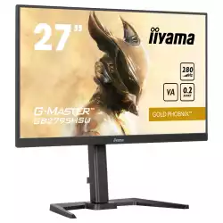 Монитор IIYAMA GB2795HSU-B1, 27", Gaming monitor Gold Phoenix, VA panel, 16:9, FHD 1920x1080, 300cd/m2, 4000:1, 80M:1, 0.2ms, 280Hz, FreeSync Premium, HDR 10, Flicker free, HDMI, DP, 4x USB, Audio Out, HAS, Swivel, Pivot, Tilt, VESA 100, Black