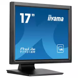 Монитор IIYAMA T1731SR-B1S, 17", Touch monitor, Serial resistive technology, TN Panel, 5:4, SVGA 1280 x 1024, 250cd/m2, 1000:1, 5ms, IP54 Front, OSD key lock, VGA, HDMI, DisplayPort, Speakers, Tilt, VESA 100, Black