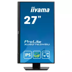 Монитор IIYAMA XUB2763HSU-B1, 27" IPS LED panel, AG, 16:9, FHD 1920x1080, 3ms, 100Hz, 250cd/m2, 1300:1, 80M:1, HDMI, DP, 2x USB, Speakers, Blue light reducer, Flicker free, HAS, Swivel, Tilt, Pivot, EPEAT Silver, VESA 100, Black