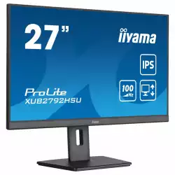 Монитор IIYAMA XUB2792HSU-B6, 27 inch, IPS LED panel, Anti-Glare, 16:9, FHD 1920x1080, 250cd/m2, 1300:1, 0.4ms, 80M:1, Flicker free, Blue light reducer, FreeSync, HDMI, DP, 4x USB, Speakers, HAS, Swivel, Tilt, Pivot, VESA 100, Black