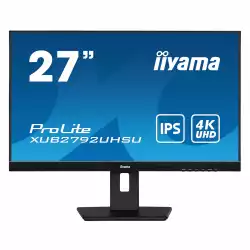 Монитор IIYAMA XUB2792UHSU-B5, 27", IPS Panel, AG, 3-side borderless, 16:9, 350cd/m2, 1000:1, 80M:1, 4ms, DVI, HDMI, DisplayPort, 2x USB, HDCP, Blue light reducer, Flicker free, PIP, PBP, Speakers, HAS, Swivel, Tilt, Pivot, VESA 100, Black