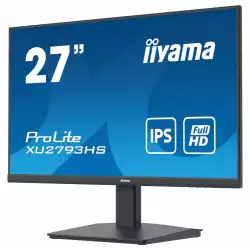 Монитор IIYAMA XUB2793HS-B6, 27 inch, IPS LED Panel, 3-side borderless, Anti-Glare, 16:9, FHD 1920x1080, 100 Hz, 1ms, 250cdm, 1000:1, 80M:1, Blue light reducer, FreeSync support, i-style Colour, HDMI, DisplayPort, HDCP, Speakers, HAS, Swivel, Tilt, Pivot, VESA 100, Black