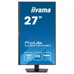 Монитор IIYAMA XUB2794HSU-B6, 27", VA Panel, Anti-Glare, FHD 1920x1080, 16:9, 250cd/m2, 4000:1, 80M:1, 1ms, FreeSync support, Flicker free, Blue light reducer, i-style Colour, HDMI, DisplayPort, 2x USB, Speakers, HAS, Swivel, Tilt, Pivot, VESA 100, Black