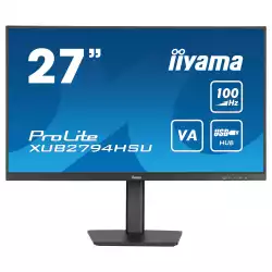 Монитор IIYAMA XUB2794HSU-B6, 27&quot;, VA Panel, Anti-Glare, FHD 1920x1080, 16:9, 250cd/m2, 4000:1, 80M:1, 1ms, FreeSync support, Flicker free, Blue light reducer, i-style Colour, HDMI, DisplayPort, 2x USB, Speakers, HAS, Swivel, Tilt, Pivot, VESA 100, Black                          