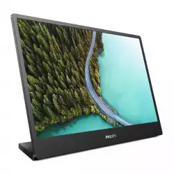 Преносим монитор Philips 16B1P3302/00, 15.6", IPS Panel, 1920x1080, 16:9, 250 cd/m2, 4ms, 700:1, 50 000 000:1, Portrait, Anti Glare, 3H, Smart Image, Low Blue, USB-C (DisplayPort 1.4 Alt режим и DisplayLink, 15W  PD), Audio in/out, Tilt, Black, Reddot Winner 2021