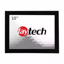 Индустриален Tъч Монитор Faytech FT15TMCAPOFHBOB 15 inch Open Frame, 10-point OB PCAP Touch, 1024x768, 1000 cd/m2, 700:1, VGA, DVI-D, HDMI 1.3, 12V DC-IN, VESA 100, IP65 front, 24/7, 8 Clamp Support