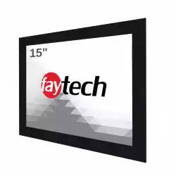 Индустриален Tъч Монитор Faytech FT15TMCAPOFHBOB 15 inch Open Frame, 10-point OB PCAP Touch, 1024x768, 1000 cd/m2, 700:1, VGA, DVI-D, HDMI 1.3, 12V DC-IN, VESA 100, IP65 front, 24/7, 8 Clamp Support