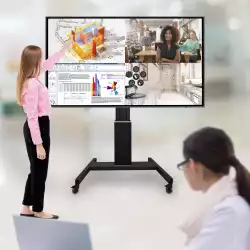 Стойка за дисплеи ViewSonic VB-CNM-001, тип количка с движение по височина от 50см за дисплеи от 42 inch - 100 inch