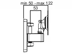 Стойка за стена OMB GYRO 1, 10"- 32", Max 20kg, Min VESA 75, Max VESA 200x100, Distance from wall 50mm, 30° left/right turn, 10° down/ 10° up tilt, 360° rotation, Easy Hanging System, Aligning System, Easy Tilt, Черна, product code: 06173