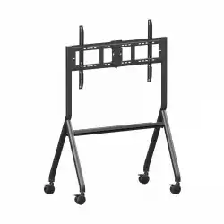 Тънка количка за дисплей ViewSonic VB- STND-009, Iron stand for 65" to 105" display, Swivel: 360 degree, Height adjust, 120 kg max, Plate: 15 kg max.