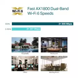 2-лентова Wi-Fi 6 точка за достъп TP-Link Omada EAP610 AX1800 с монтаж на таван