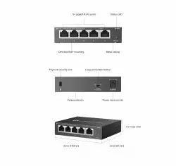 5-портов гигабитов неуправляем настолен комутатор TP-Link DS105G