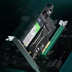 Адаптер за разширителна карта Ugreen PCIe 3.0 x4 към M.2 NVMe drive CM302 - черен