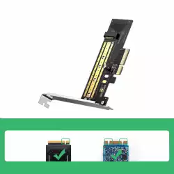 Адаптер за разширителна карта Ugreen PCIe 3.0 x4 към M.2 NVMe drive CM302 - черен