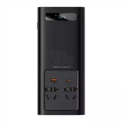 Baseus захранващ инвертор 150W 12V / 500W 220V EU и CN конектор CGNB000101 - черен