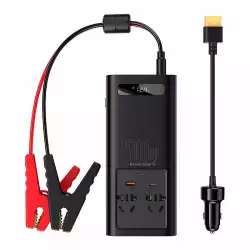 Baseus захранващ инвертор 150W 12V / 500W 220V EU и CN конектор CGNB000101 - черен