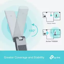 Безжичен USB 2-лентов адаптер TP-Link Archer TX50UH AX3000