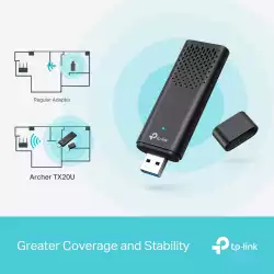 Безжичен USB 2-лентов адаптер TP-Link Archer TX20U AX1800