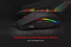 Геймърска мишка Redragon M719-RGB Invader RGB  - черна
