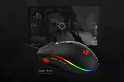 Геймърска мишка Redragon M719-RGB Invader RGB  - черна