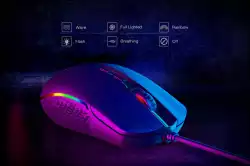 Геймърска мишка Redragon M719-RGB Invader RGB  - черна