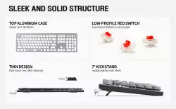 Клавиатура Delux KS100U USB Designer version механична US Layout