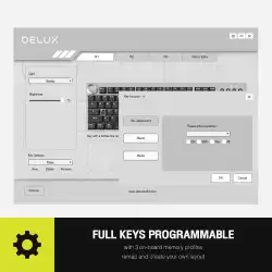 Клавиатура Delux KS100U USB Designer version механична US Layout