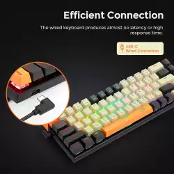 Клавиатура Redragon Ryze K633CGO-RGB_RD RGB с червени суичове