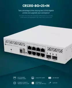 Комутатор MikroTik CRS310-8G+2S+IN