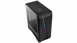 Кутия за настолен компютър Aerocool Cylon Pro RGB прозрачен панел от закалено стъкло CYLON-PRO-G-BK-V2 - черна